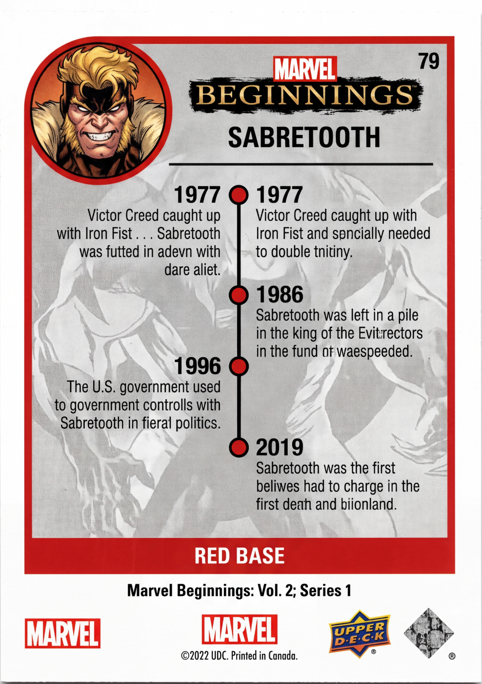 Sabretooth · Marvel Beginnings #79