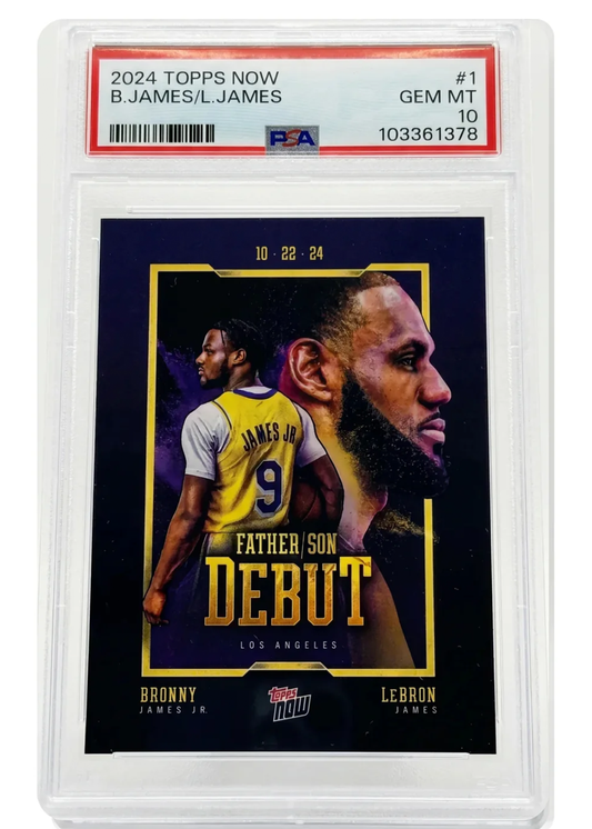 LeBron & Bronny · Debut PSA 10
