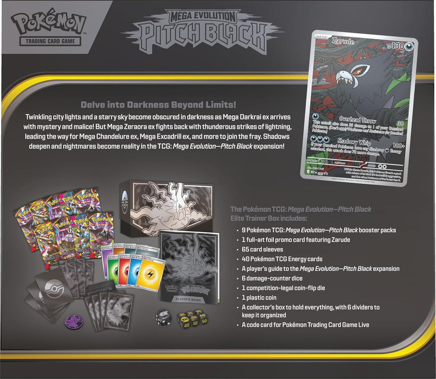 Pokémon TCG Mega Evolution: Pitch Black Elite Trainer Box (ETB)