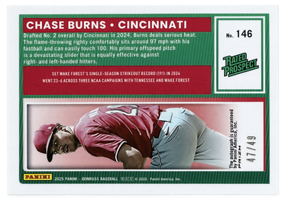Chase Burns 146 - reverso con numeracion 47/49