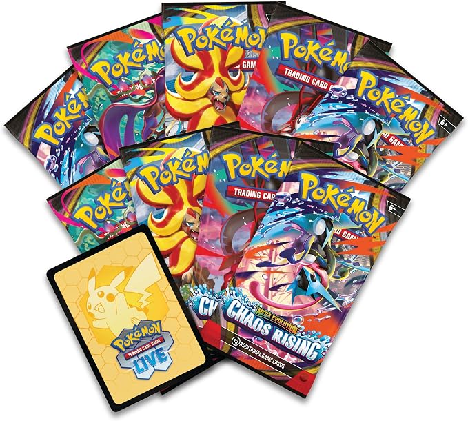 9 sobres de Chaos Rising y código para Pokémon TCG Live