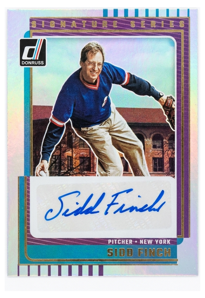 Sidd Finch SG-SFT Signature Series autografiada - 2025 Panini Donruss Baseball, frente
