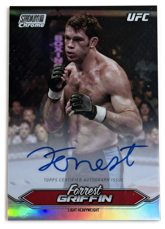 Forrest Griffin CAS-FGN Chrome Autograph - 2025 Topps Stadium Club UFC, frente