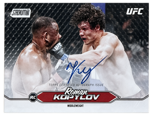 Roman Kopylov BCA-RKV RC autografiada - 2025 Topps Stadium Club UFC, frente