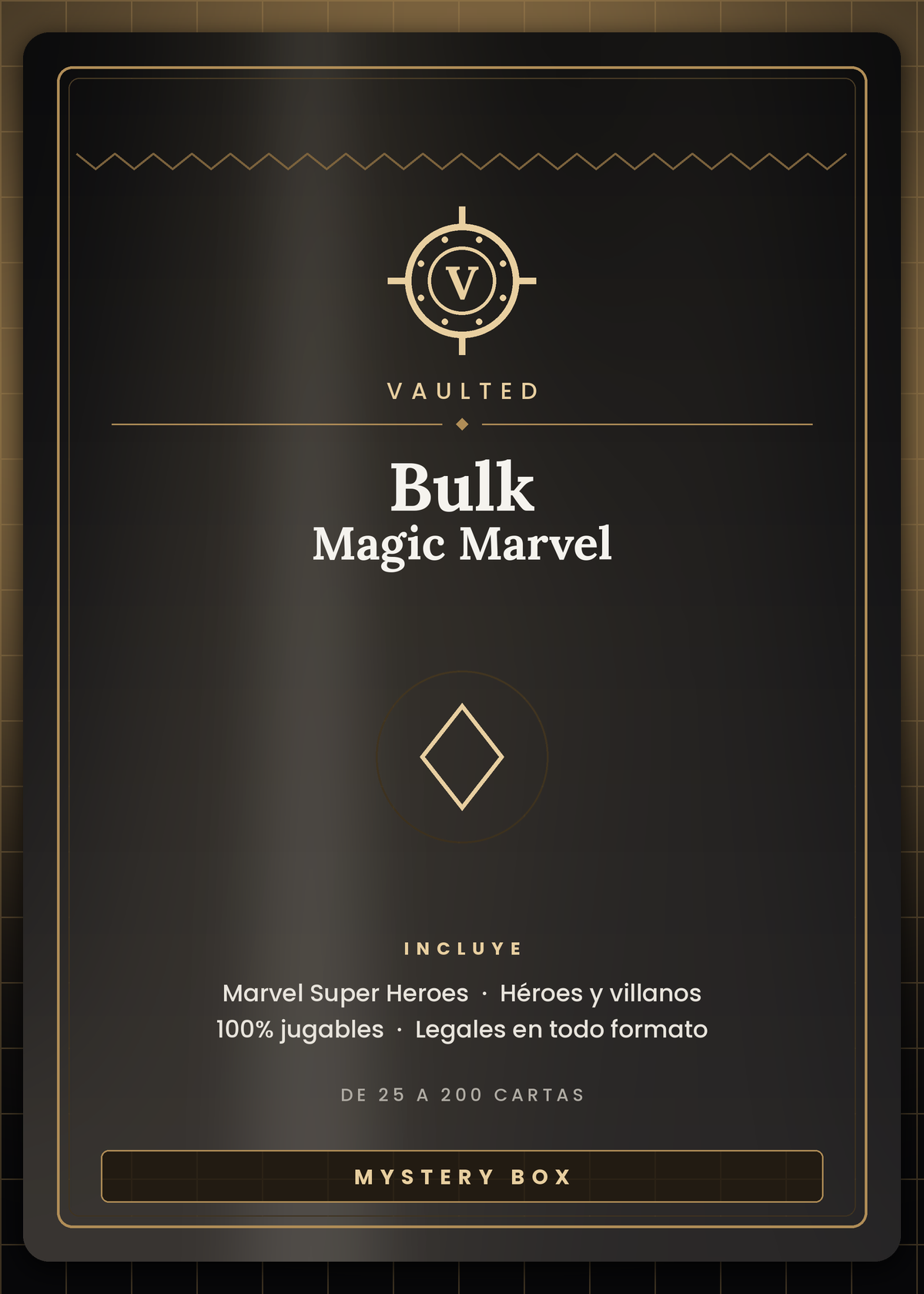 BULK Magic Marvel Vaulted — cartas Magic The Gathering Marvel Super Heroes surtidas, de 25 a 200 cartas