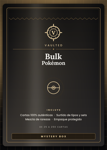 BULK Pokémon Vaulted — lote de cartas Pokémon auténticas surtidas, de 25 a 250 cartas
