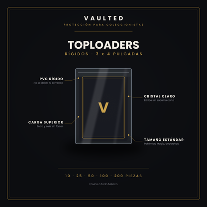 Toploaders Rígidos · Protectores 3 x 4"